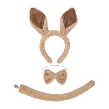 Imagem de Tiara de orelhas de cavalo – Fantasia cosplay 2026 | Conjunto de orelhas de cavalo com cauda, para festa de celebração de sessão de fotos de férias