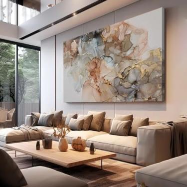 Imagem de Quadro Grande Para Sala Quarto Decorativo Abstrato Elegante Luxo Moderno Escritório Horizontal (150x100 cm)