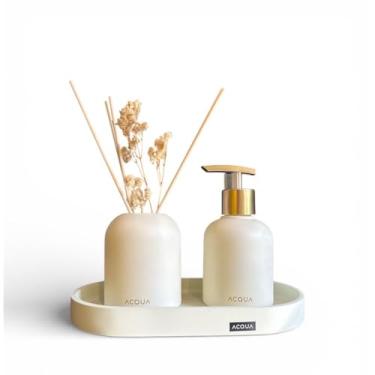 Imagem de Kit Lavabo Bambu Chines (Difusor,Sabonete e Bandeja Areia) Acqua Aroma