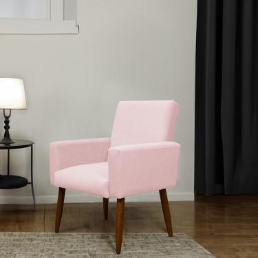 Imagem de Poltrona Nina Sala Pés Em Madeira Herrero Rosa Bebê
