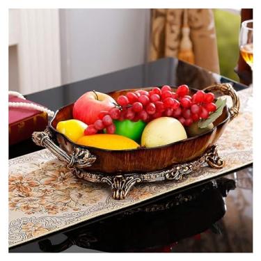 Imagem de fruteira cesta Balcão de cozinha tigela de frutas retro europeu tigela de frutas luxo high-end prato de frutas pasta de mão conchas casa sala de estar mesa de café bancada