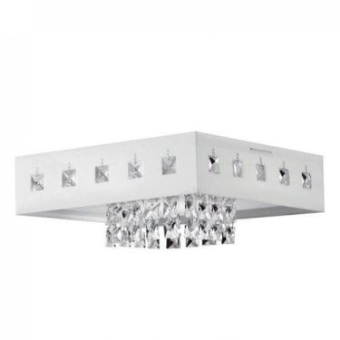 Imagem de Plafon Led Sobrepor 20w Quadrado Vienna Branco Bronzearte 220v