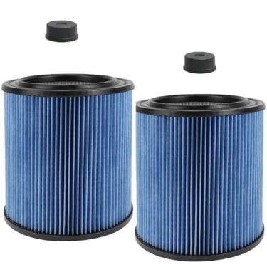 Imagem de MZY LLC Pacote com 2 filtros de cartucho 17907 para aspiradores Craftsman Shop, 17 a 78 litros, 3 camadas plissadas 9-17907 filtro de poeira fina molhado/seco
