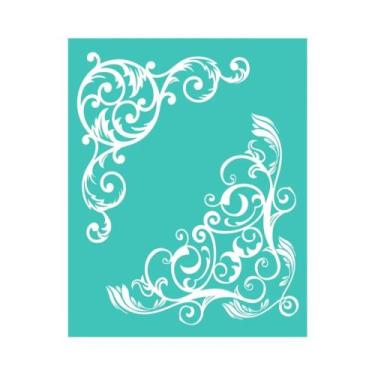 Imagem de Estêncil De Impressão Em Serigrafia Reutilizável De Flores Vintage 8x1