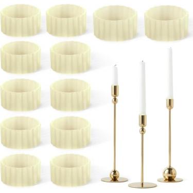 Imagem de Castiçais cônicos de borracha – 5 peças de silicone para cabos de vela e suportes de anéis, prendedores de velas cônicas que permanecem no lugar, juntas de anel para encaixes verticais em suportes de