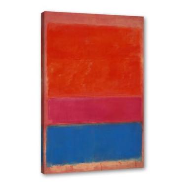 Imagem de Pôster de arte de parede vintage Mark Rothko arte moderna abstrata blocos de cores minimalistas impressão de pintura em tela sala de estar decoração de casa (SKU10,20.3x30.5 cm = (20x30cm), emoldurado