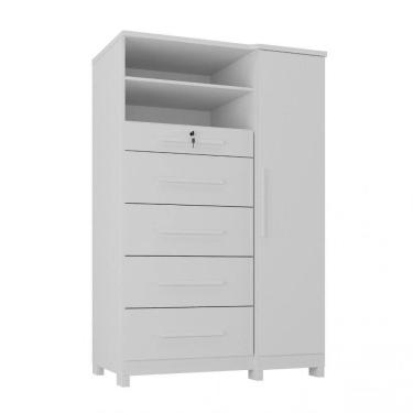 Imagem de Cômoda Com Sapateira Imperial 1 Porta 5 Gavetas Branco