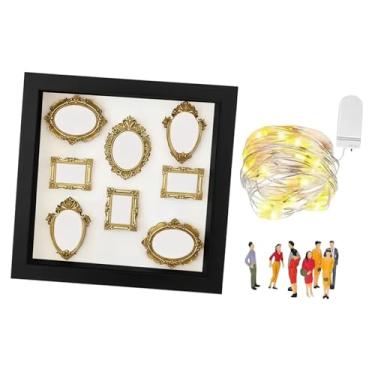 Imagem de Esquirla Caixa de Silhuetas de Mini Museu DIY com Mini Moldura e Estatuetas: Celebre suas Memórias Únicas com Estilo! Ideal para Presente de Aniversário, Moldura Preta