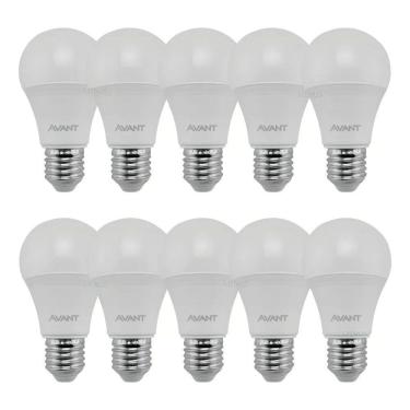 Imagem de 2X Kit 10 Lâmpadas 12W Led Bulbo A60 6500K E27 Luz Branca Av