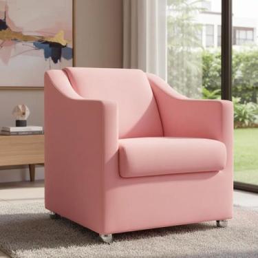 Imagem de Poltrona Decorativa Para Sala Recepção Manicure Barbearia Salão de Bel