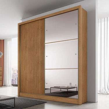 Imagem de Guarda Roupa Solteiro Ambiente Dante 2 Portas Cumaru 23 Com Espelho - Novo Horizonte