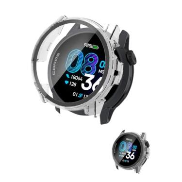 Imagem de Capa para COROS PACE 4, capa protetora NOUKAJU para relógio inteligente, película de vidro temperado 9H integrada, PC rígido, fácil de instalar, protetor de tela para relógio esportivo COROS PACE 4