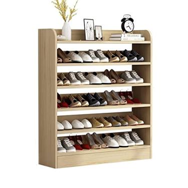 Imagem de HHHJQFAAT Armário de armazenamento de sapatos sapateira porta de casa armário de sapatos grande capacidade rack para corredor (natural 115 x 29 x 103 cm)