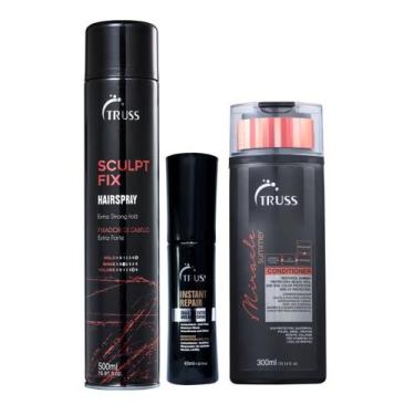 Imagem de Kit Condicionador Miracle Summer Truss 300ml + Sculpt Fix - Extra Fort