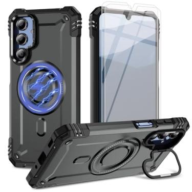 Imagem de Bonkier Capa para celular Samsung Galaxy A35 5G [compatível com Magsafe] [proteção contra quedas de grau militar de 15 pés] com protetor de tela e protetor de lente capa resistente à prova de choque