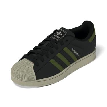 Imagem de adidas Unissex-adulto Cblack/Tecoli/Wonbei Superstar II Core blackTech Olive/Wonder Beige 38 EUA, Multi, 6.5 Wide Women/5.5 Wide Men