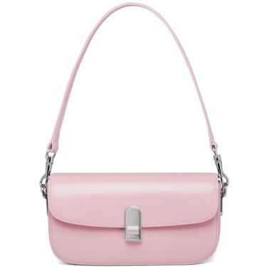 Imagem de LA FESTIN Bolsa feminina de couro com alça superior e alça pequena com alça ajustável, rosa