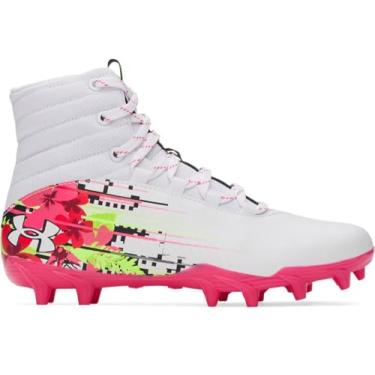 Imagem de Under Armour Chuteira infantil Highlight Jr. LE Lacrosse – Suporte de tornozelo alto, Wht, 19