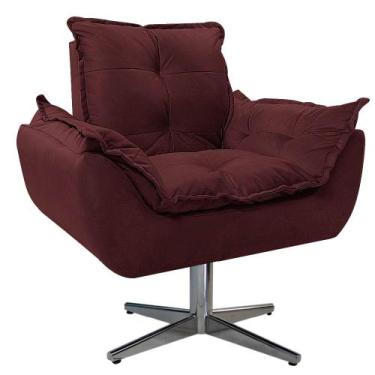 Imagem de Poltrona Opala Base Giratória de Metal Sintético - Amarena Móveis, Bor