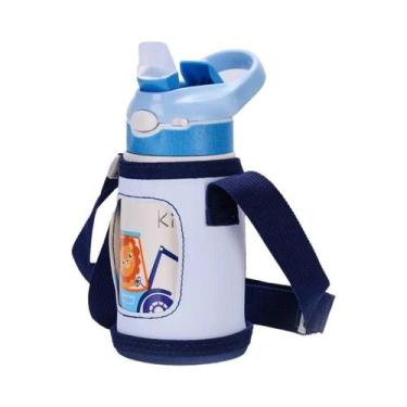 Imagem de Garrafa Térmica Infantil De 400ML Com Canudo Em Forma De Bico De Pato,