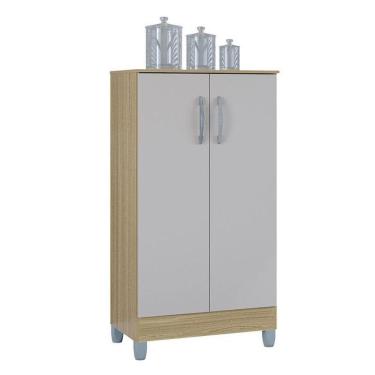 Imagem de Armário Multiuso 2 Portas Pequeno Damasco Off White - Poquema