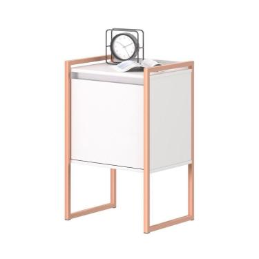 Imagem de Armario Baixo 1 Prateleira Azias Branco Cobre