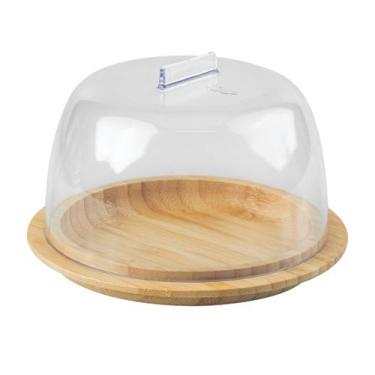 Imagem de Porta Queijo Queijeira Madeira Bambu Com Tampa Sense Ou - Ou Martiplas