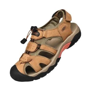 Imagem de Sandálias De Couro Genuíno Para Homens Em Tamanho Grande, Chinelos De 