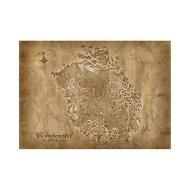Imagem de Pôster De Arte Em Tela Com Mapa Do Jogo Skyrim Morrowind Arena Antholo