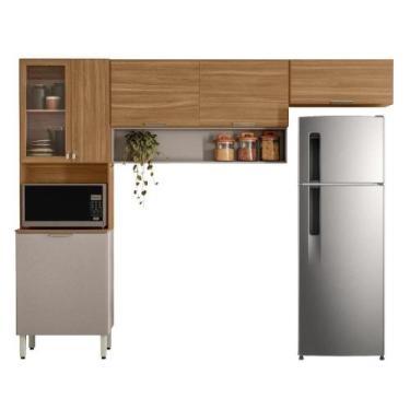 Imagem de Armário De Cozinha Compacta 6 Portas 2 Nichos Alba - Demóbile, Madeira