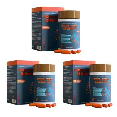 Imagem de Kit 3 Colágeno Tipo II 1000mg 60 Cápsulas FortLife Suplemento Alimenta