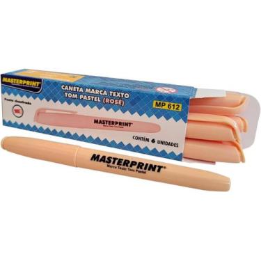 Imagem de Caneta marca texto pastel masterprint - caixa com 06, Rose