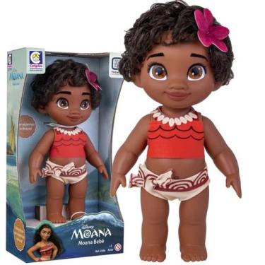 Imagem de Boneca Moana Bebê Princesa Aventureira Disney Cotiplás 2504, Vermelho,