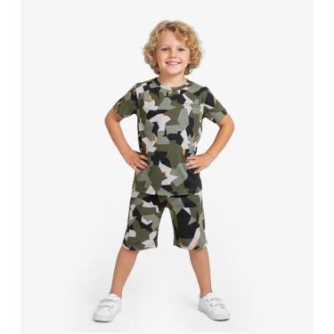 Imagem de Pijama Infantil Camiseta e Bermuda Select Verde, 8, Verde