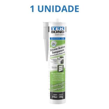 Imagem de Silicone Acético Transparente Construção 256g / 270ml Tekbond, 1