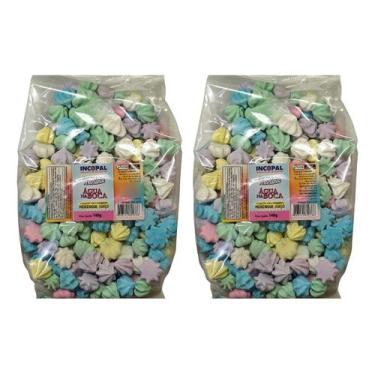 Imagem de Mini Suspiro Artesanal 2x140g Aprox. 400unid. Escolher Cores - INCOPAL