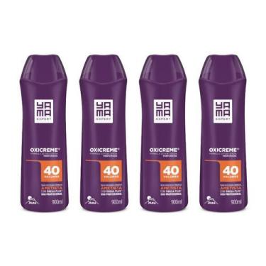 Imagem de Kit Água Oxigenada Cremosa Yamá Ametista 40Vol. 900ml C/4 - Yama