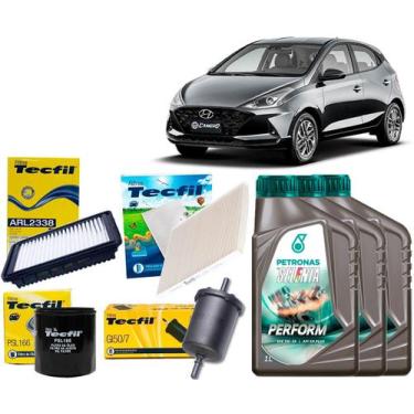 Imagem de Kit Troca De Óleo 5w30 e Filtros Hyundai Hb20 e Hb20s 1.0 12v 2021 202