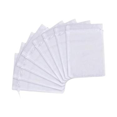 Imagem de Sacos De Rede Reutilizáveis Para Proteção De Frutas Com Cordão, Sacos 