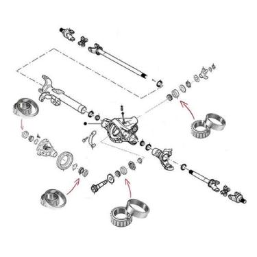 Imagem de Kit Rolamento Diferencial Dianteiro F250 4x4 2006 até 2013 - SDP PARTS