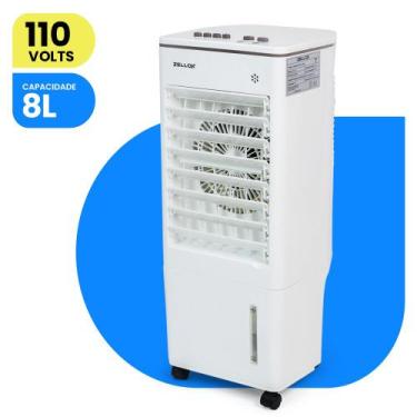 Imagem de Climatizador de Ar Frio 8 litros 4 em 1 Zellox Slim 110V, 110V