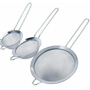 Imagem de Kit c/ 3 peneiras aço inox fenima