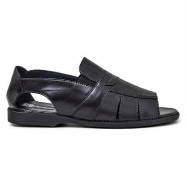 Imagem de Sandália Masculina Estilo Sapatilha Couro Elegante Super Confortável Macio Clássica Cas...