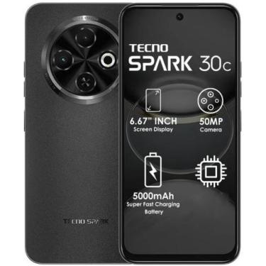 Imagem de Smartphone TECNO Spark 30C 4G Estilo e Desempenho, 128GB, Preto