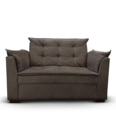 Imagem de Sofá 2 Lugares Para Sala Moderno Confortável Andreia Suede Marrom - On
