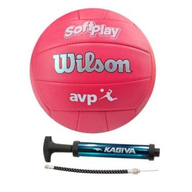 Imagem de Bola de Vôlei de Praia / Quadra Wilson AVP Soft Play + Bomba de Ar, Ve