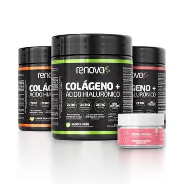 Imagem de Kit 3 Colágenos Renova Be Verisol Com Biotina + Creme Facial, 1 Limão 