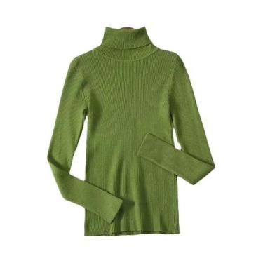 Imagem de Suéter De Gola Alta Em Cashmere Macio Para Mulheres, Pullover Tricotad