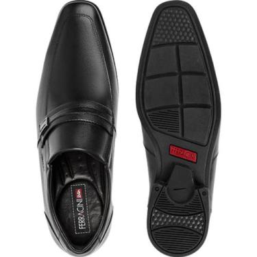 Imagem de Sapato Masculino Mocassim Social Ferracini Sem Cadarço, Preto, 42