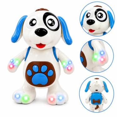 Imagem de Brinquedo Cachorro Dançante Brinquedo Musical Dança Mexe Luz E Som AZU
